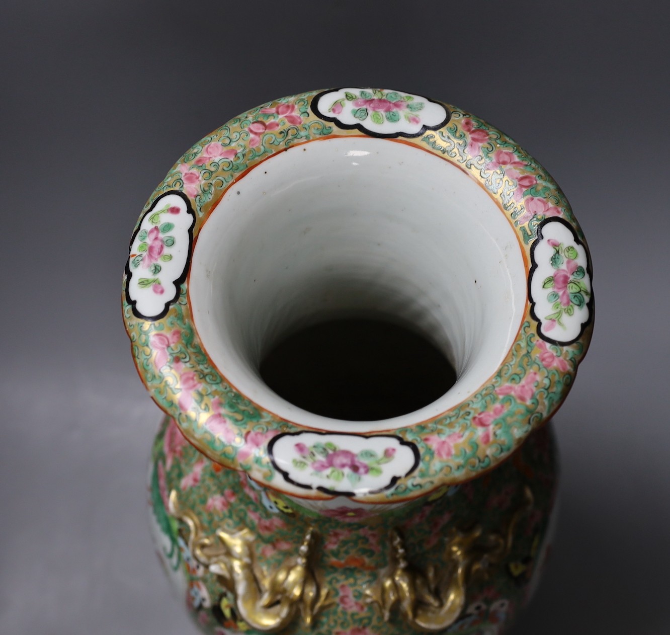 A Chinese famille rose vase